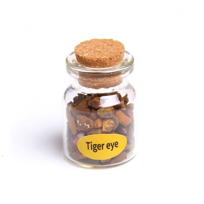 10 Bottle Wishing Healing & Manifesting Crystal Gems Chips Set