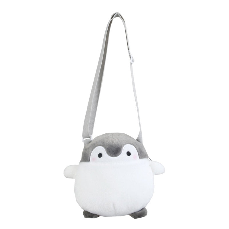 Japanese Girl Kawaii Penguin Messenger Bag Women Cute Plush Shoulder Bag Cartoon Ins Doll Toy Plushie Bag