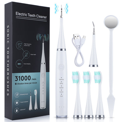5-Speed High Frequency Vibrating USB Electric Toothbrush Set Cleaning Device To Remove Stains