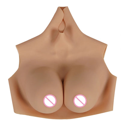 Real Silicone Fake Chest Water Drop Breasts Form Cosplay Boobs for Drag Queen Crossdresser Transgender Shemale