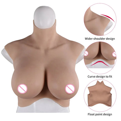 9th Gen Latest Model Crossdresser Male To Female Boobs Silicone Breast Forms Breast Plate Fake Chest Mastectomy Silicone
