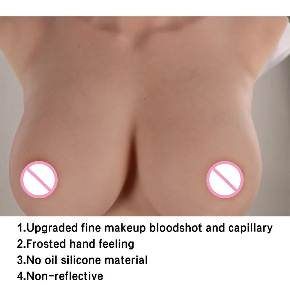 9th Gen Latest Model Crossdresser Male To Female Boobs Silicone Breast Forms Breast Plate Fake Chest Mastectomy Silicone