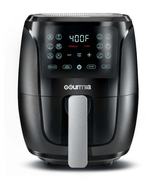 Gourmia 4 Qt Digital Air Fryer with Guided Cooking, Bake, Roast, Broil, Dehydrate, Reheat, and keep warm