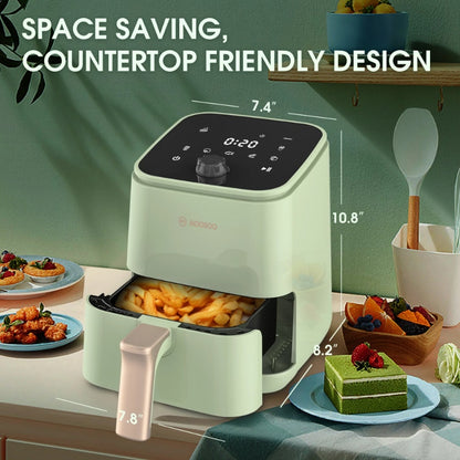 Innovative Touchscreen Air Fryer - 2 Quart, Healthier Fried Foods, 8 Presets for Fries/Chicken/Snacks