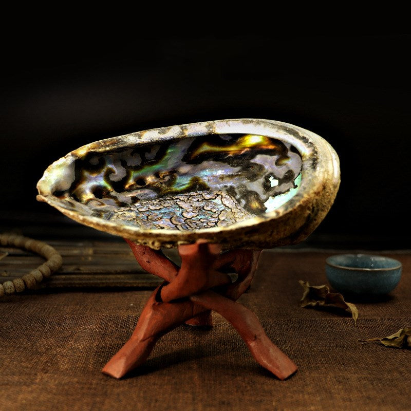 Sage Purify Abalone Shell Holder with Holly Wood Stand (also sold separately)