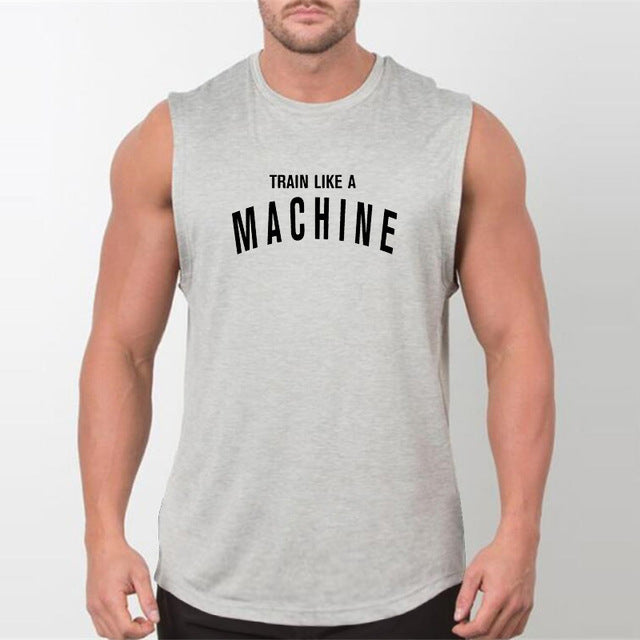 Workout tank top perfect for bodybuilders, gym fanatics, and men with muscular athletic physiques. 