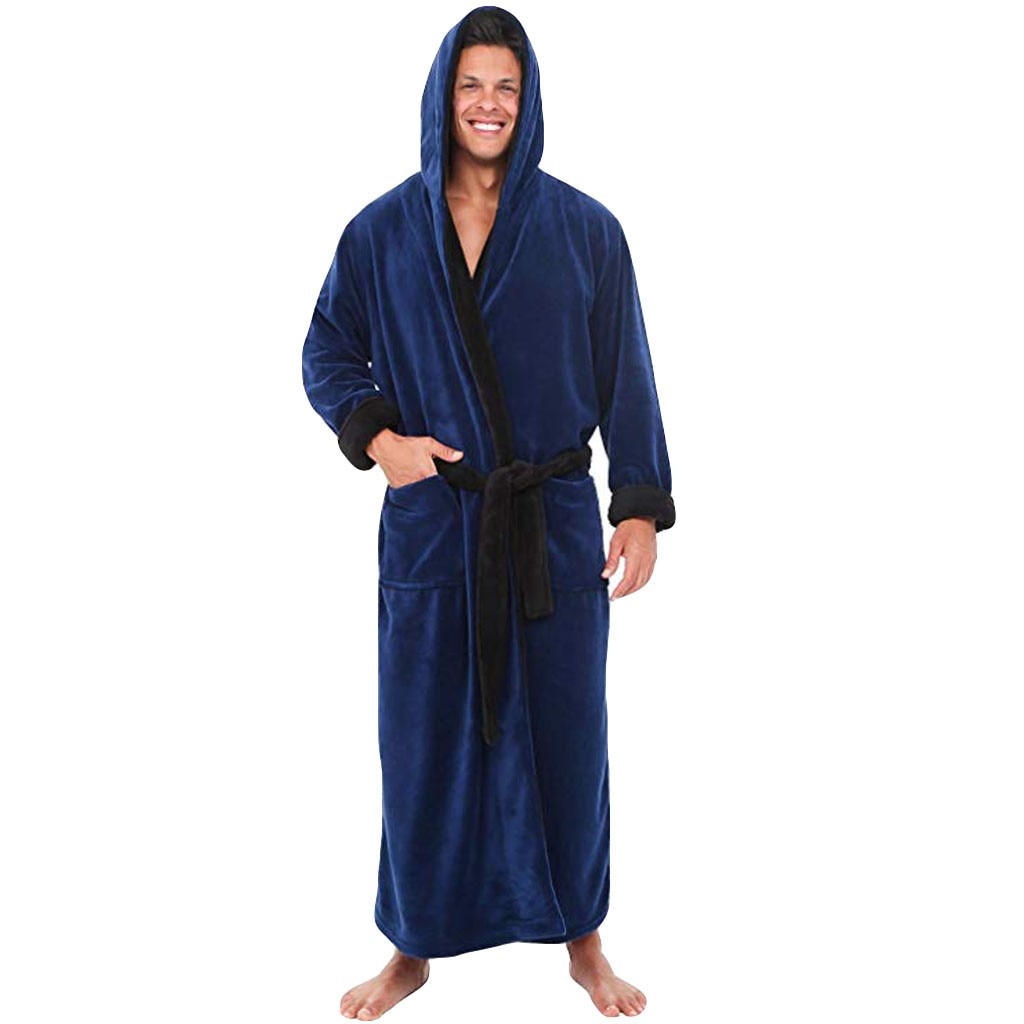 Men's Luxurious Long Plush Bathrobe