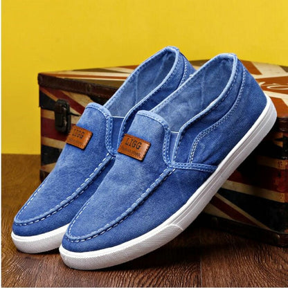 Comfortable Men's Denim Loafers Canvas Shoes