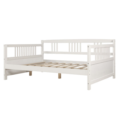 Wood Daybed Full Size Daybed with Support Legs, White (Previous SKU: WF190235AAK)