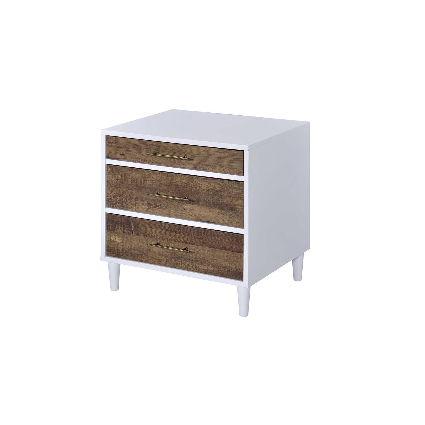 Lurel Night Table in White & Weathered Oak 97551