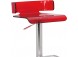 Rania Adjustable Stool (1Pc) in Red & Chrome 96262