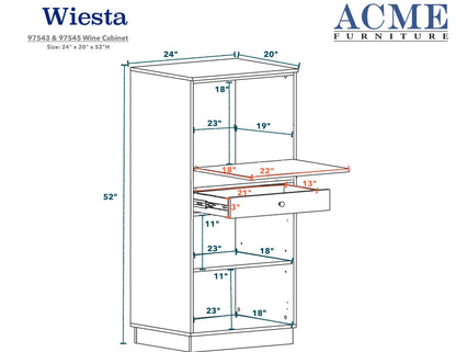 Wiesta Wine Cabinet in Antique White 97545