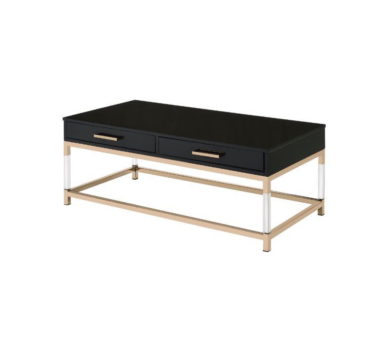 Adiel Coffee Table, Black & Gold Finish 82345