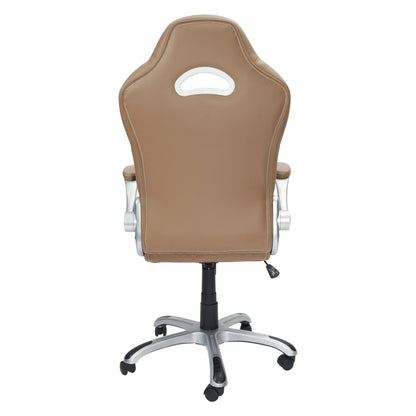 Techni Mobili High Back Executive Sport Race Office Chair with Flip-Up Arms, Camel