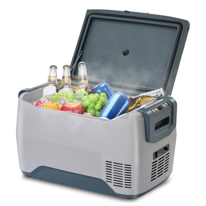 37qt (30L) Car Fridge Portable Freezer Cooler with 12/24V DC, Travel Refrigerator for Vehicles, Car, Truck, RV, Camping BBQ, Patio Picnic and Fishing Outdoor