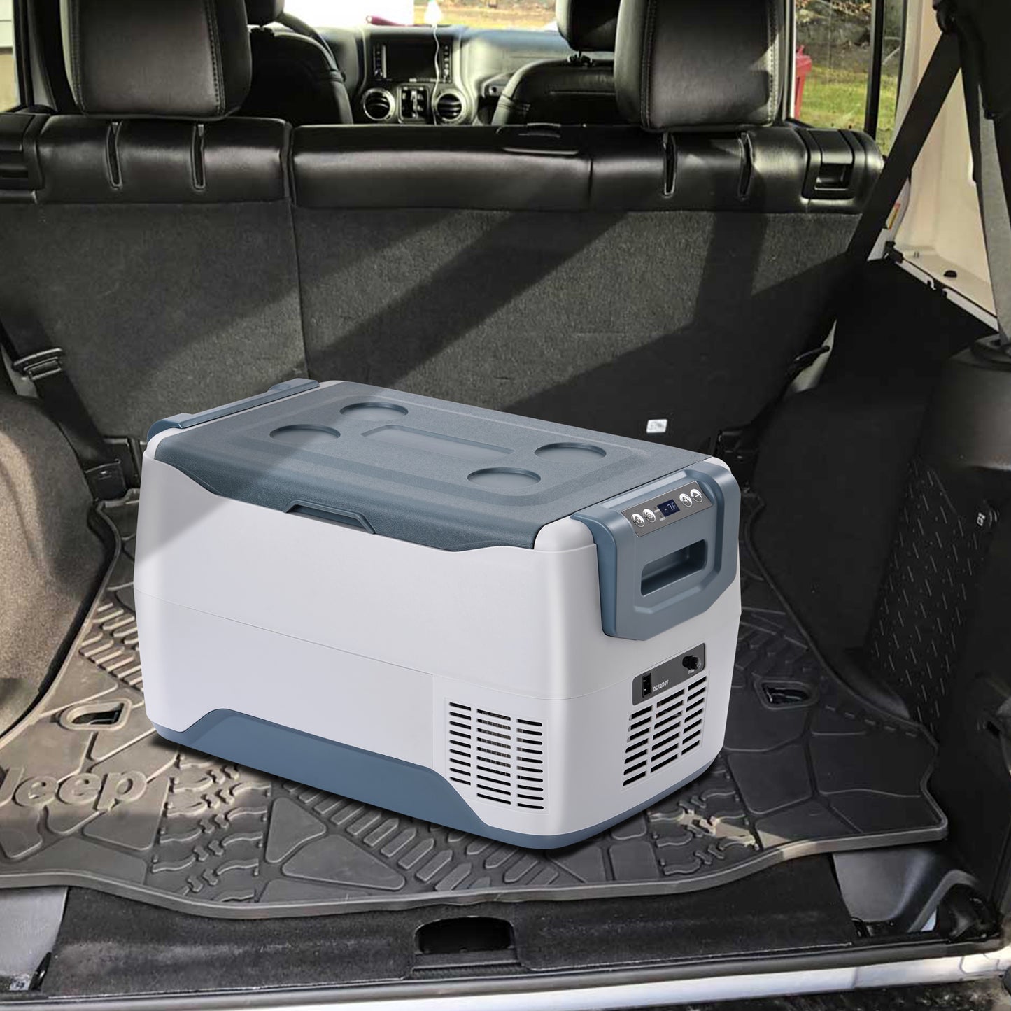 37qt (30L) Car Fridge Portable Freezer Cooler with 12/24V DC, Travel Refrigerator for Vehicles, Car, Truck, RV, Camping BBQ, Patio Picnic and Fishing Outdoor