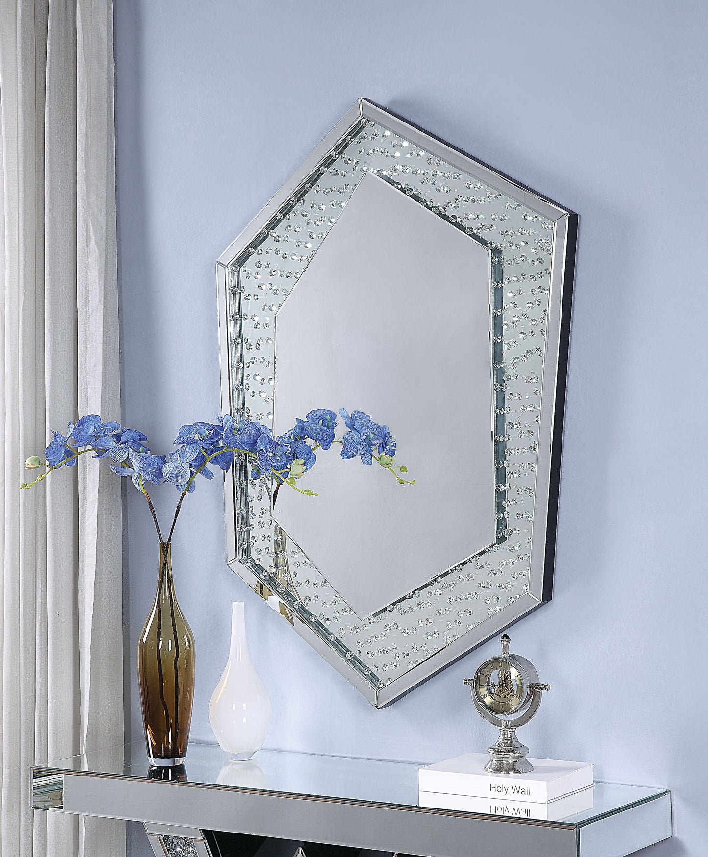 Nysa Wall Decor in Mirrored  Faux Crystals 97570