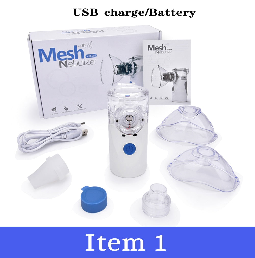 Portable Quiet Nebulizer Medical Steaming Inhaler for Adults & Kids