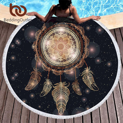 Dreamcatcher Tassel Mandala Circle Tapestry