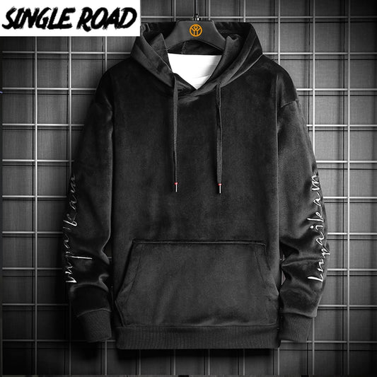 Men's Warm & Cozy Velvet Vintage Hoodies Sweatshirts