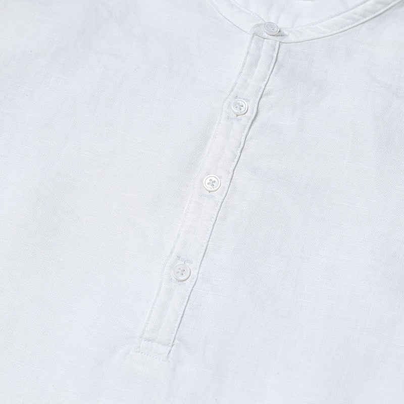 100% Linen Men's Summer Short Sleeved Shirts