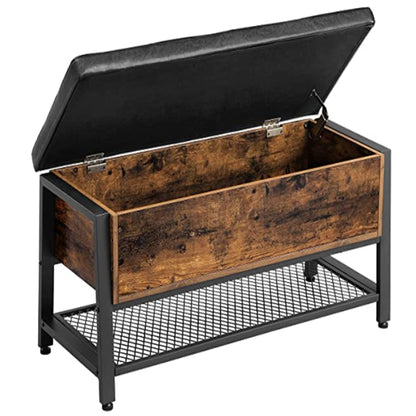 Gorgeous Wood & Metal Storage Bench