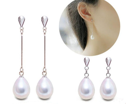 Gorgeous Drop Silver & Pearl Earrings