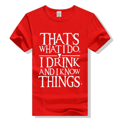 Men Game Of Thrones T-Shirt I Drink And I Know Things