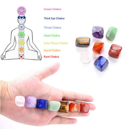 Multicolor 7 Chakras Healing Tumbled Gems