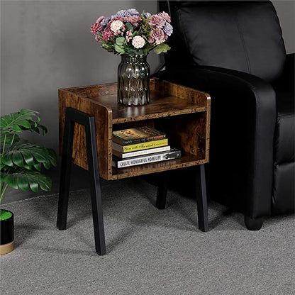 Stackable Rustic Chic Side Tables in Rustic Brown