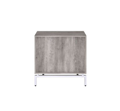 Cistus Accent Table, Weathered Gray Oak & White 97555
