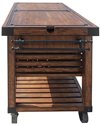 Kaif Kitchen Cart, Distressed Chestnut 98184