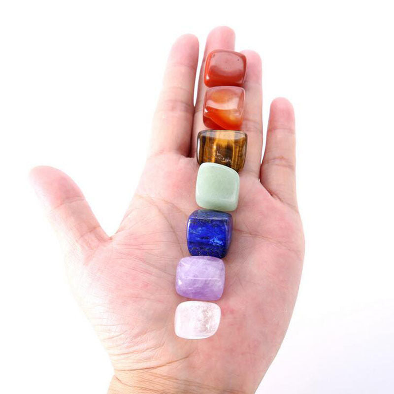 Multicolor 7 Chakras Healing Tumbled Gems