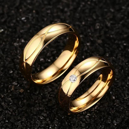 Elegant Wedding or Commitment Rings Bands for Couples