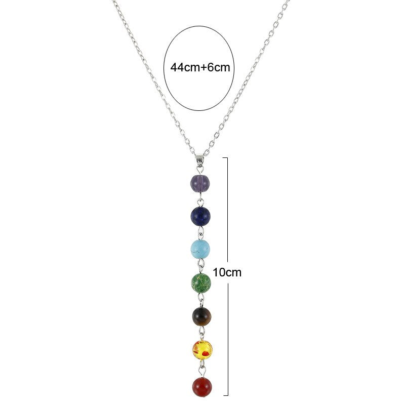 Be Well & Happy 7 Chakra Drop Necklace