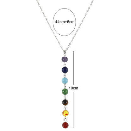 Be Well & Happy 7 Chakra Drop Necklace