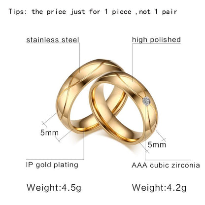 Elegant Wedding or Commitment Rings Bands for Couples