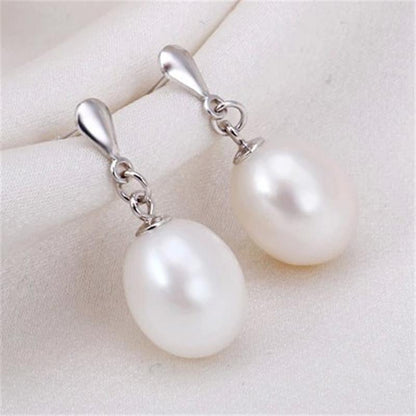 Gorgeous Drop Silver & Pearl Earrings