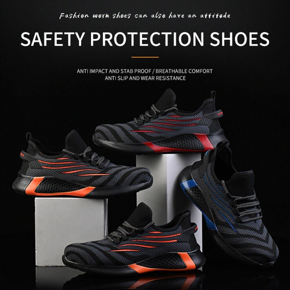 Stylish Men & Women Steel Toe Safety Work Shoes