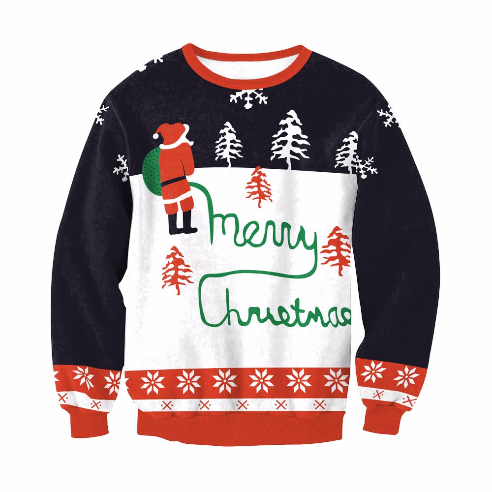 Unisex Merry Christmas Santa X-mas 3D Printed Sweatshirts Pullovers Knitwear