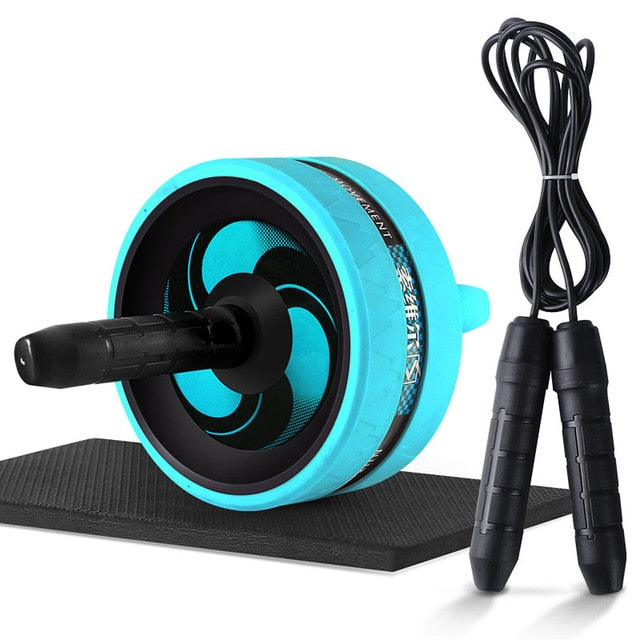 Six-Pack Abdominal Roller Set with Pad & Jump Rope