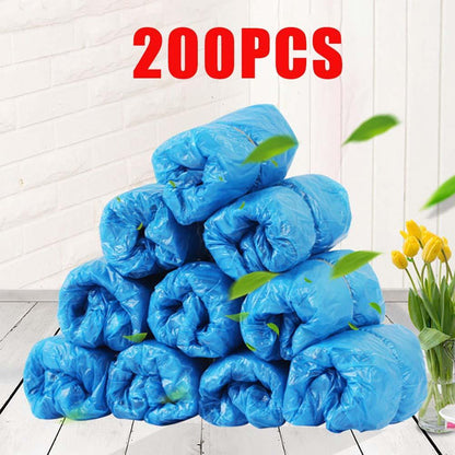 200Pcs Disposable Waterproof Dust-proof Shoe Cover Booties