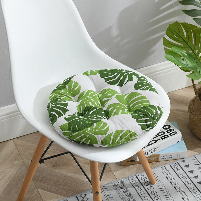 Printed Thick Round & Square Chair Cushion Seat Home Decor Pillows Meditation Throw Pillows Office Chair Floor
