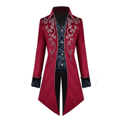 Vampire Mystique Medieval Men's Steampunk Tailcoat Cosplay Trench Frock
