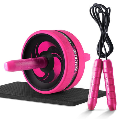Six-Pack Abdominal Roller Set with Pad & Jump Rope