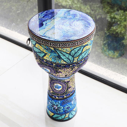 Gorgeous Hand Painted 8.5 Inch  African Djembe Drum