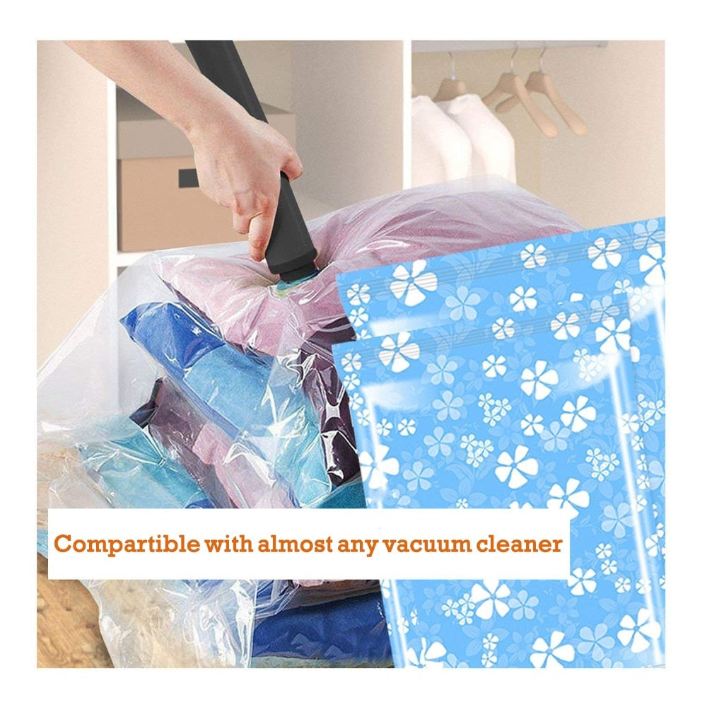 7- 11PCS Set Thick Vacuum Storage Bags For Clothes Compressed Bags with Hand Pump Reusable Blanket Clothes Quilt Organizer Travel