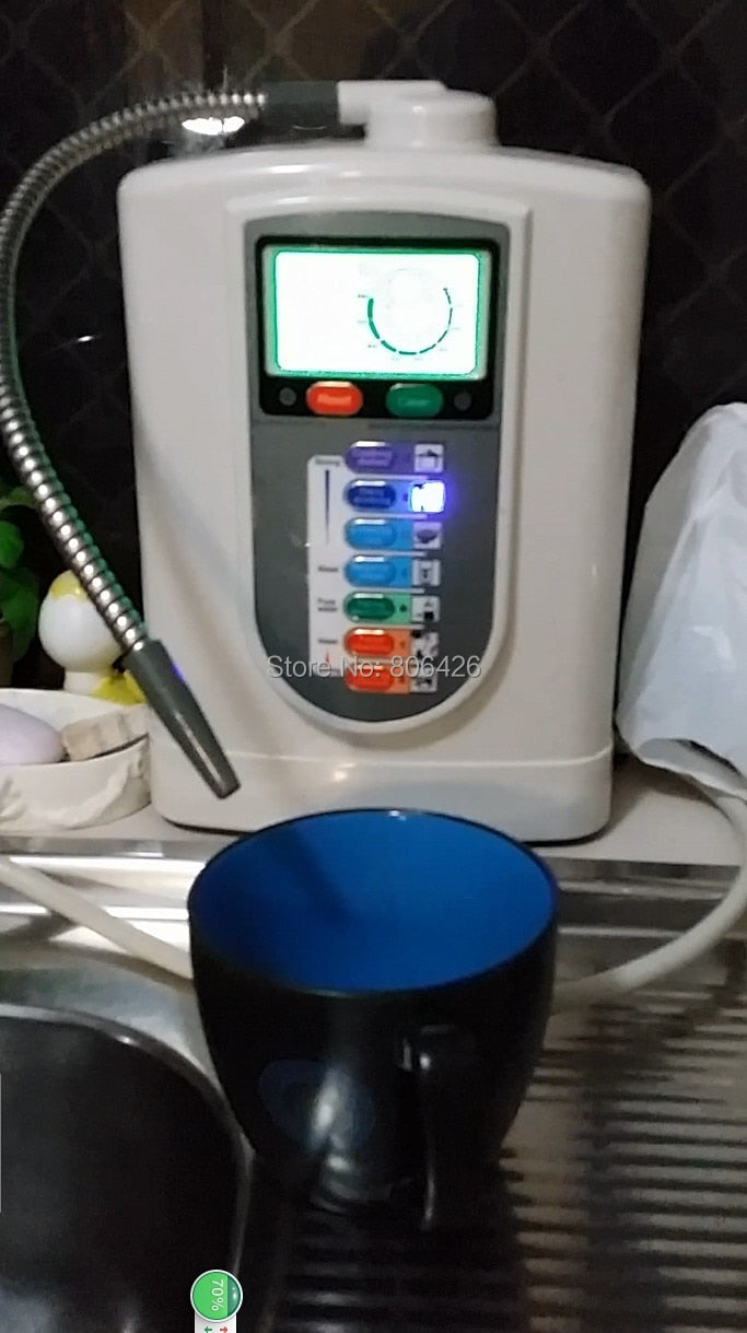 Alkaline water ionizer/kangen ionizer/hydrogen water/ORP water(JapanTech Taiwan factory) with built-in NSF filter+pH strip(1box)