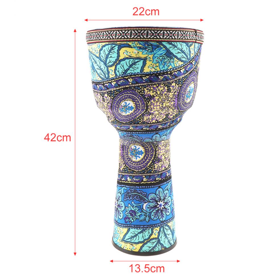 Gorgeous Hand Painted 8.5 Inch  African Djembe Drum