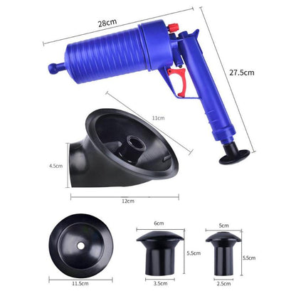 Clogged Pipe Air Pump Pressure Pipe Plunger Drain Cleaner Sewer Sinks Basin Remover Bathroom Kitchen Toilet